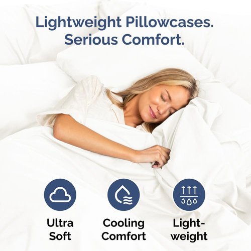 King Standard Pillow Cases Set of 4 - Soft Hotel Quality Covers - Comfy & Machine Washable - Antique White