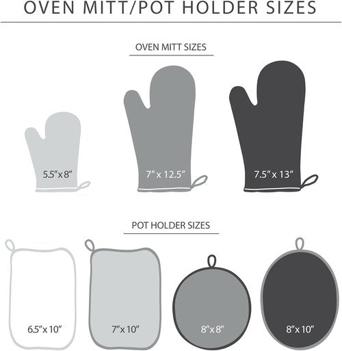 KitchenAid Ribbed Soft Silicone Oven Mitts - 2-Pack Set, 7.5"x13", Ocean Drive Color