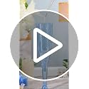WDF 36 Pack Clear Blue Plastic Champagne Flutes 7oz Disposable Party Glasses