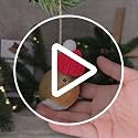 European Robin Wooden Christmas Ornament - Rustic Handcarved Holiday Decor