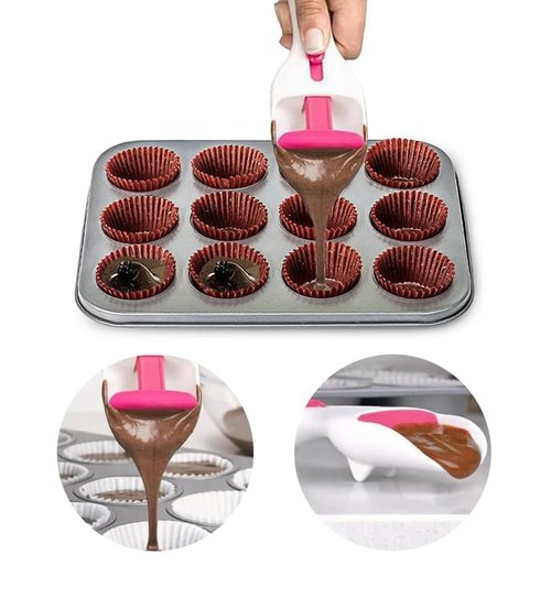 2Pcs Batter Dispensers Cake Pastry Spatula Spoon Cupcakes Shovel Cake Dispensing Spoon Durable Baking Pastry Tools