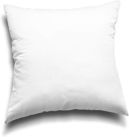 EDOW Throw Pillow Inserts - Set of 4 Lightweight Down Alternative Cushions | Machine Washable, 18x18, White