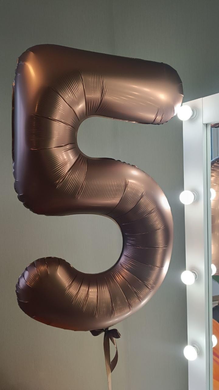 Number 17 Balloon - Dark Brown 40 Inch Birthday Decoration for 17th Birthday Parties