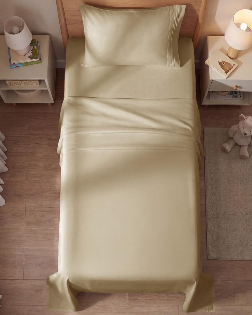 Regine Switzerland Twin Size 3-Piece Sheet Set - Comfy, Breathable & Cooling Luxury Bedding - Ultra-Soft, Deep Pockets - Oeko-Tex Certified - Beige