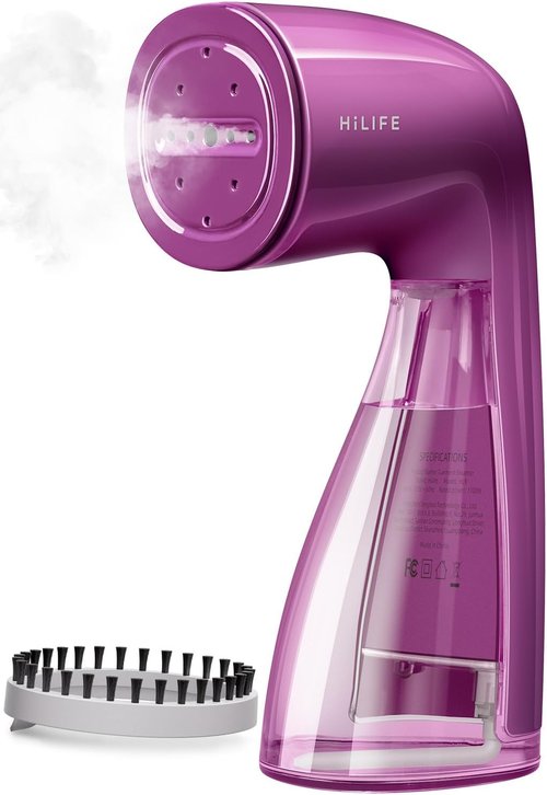 HiLIFE Portable Handheld Clothes Steamer - 240ml Capacity, 700W Strong Steam, Orchid Purple