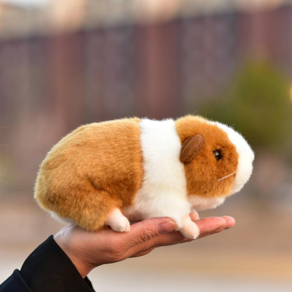 Skiennix Realistic Hamster Plush Toy - Squeezable Guinea Pig Doll for Kids | Soft & Cuddly