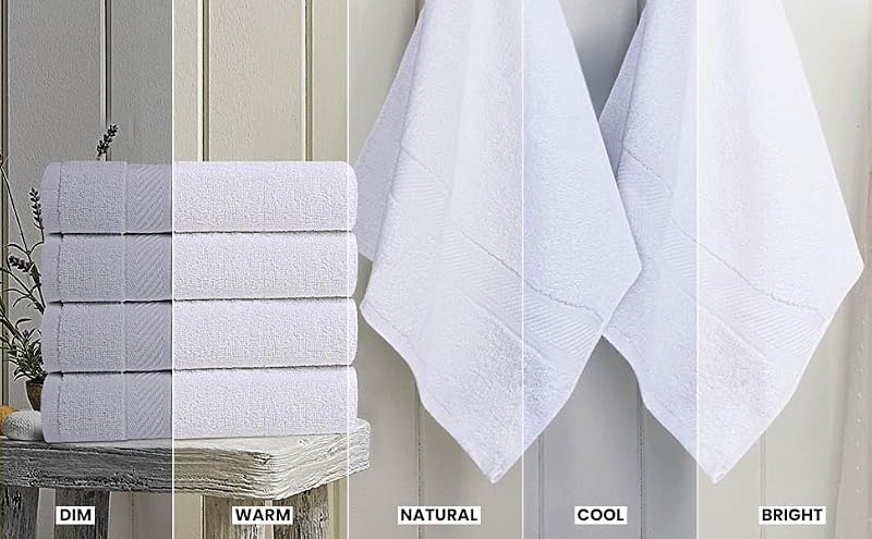 Utopia Towels 6 Pack White Bath Towels, 24x48 in Cotton
