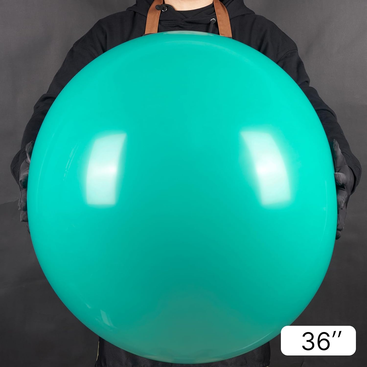 PartyWoo Teal Balloons - 36 Inch Turquoise Latex Balloons for Baby Showers & Celebrations