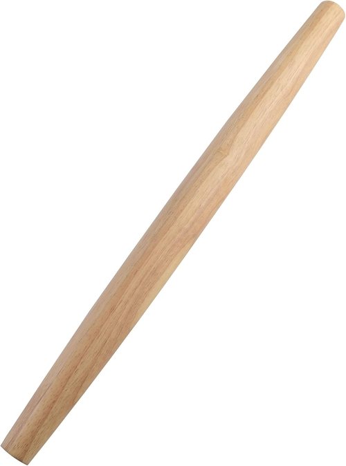 French Rolling Pin - 17-Inch Wooden Roll Pin for Fondant, Pie Crust & Pastry - Tapered Design
