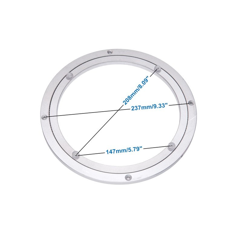 Dailydanny Aluminum Heavy Duty Lazy Susan Rotating Turntable Bearing Swivel Plate Hardware for Dining-Table (10 inch)