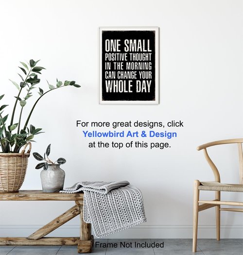 Farmhouse Style Black Office Decor - Inspirational Quotes Wall Art - Motivational Home Print