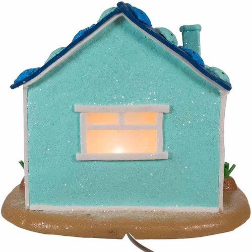 Kurt S. Adler 8-Inch Gingerbread Beach House | Festive Holiday Decor with C7 Bulb