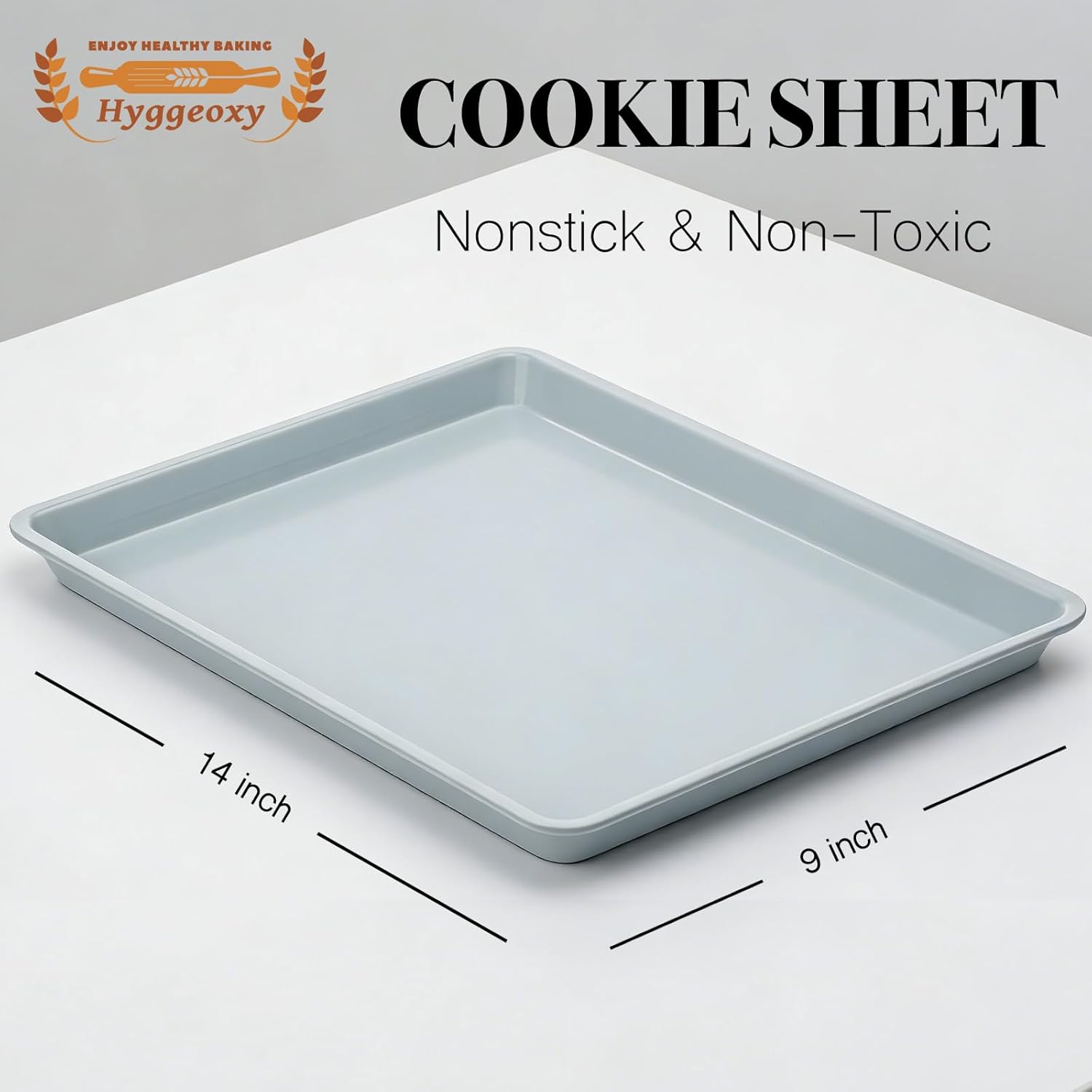 Skiennix Ceramic Baking Sheet - Non-Stick & Non-Toxic Oven Tray | 14x9 Inch, 2.2mm Thick Aluminum