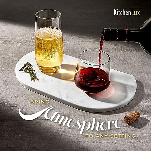 Kitchen Lux 8-Piece Glasses Set - 4 Highball & 4 Rocks Drinkware