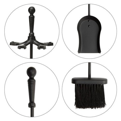 UniFlame Black 5-Piece Fireplace Tools Set with Ball Handles (T51030BK)