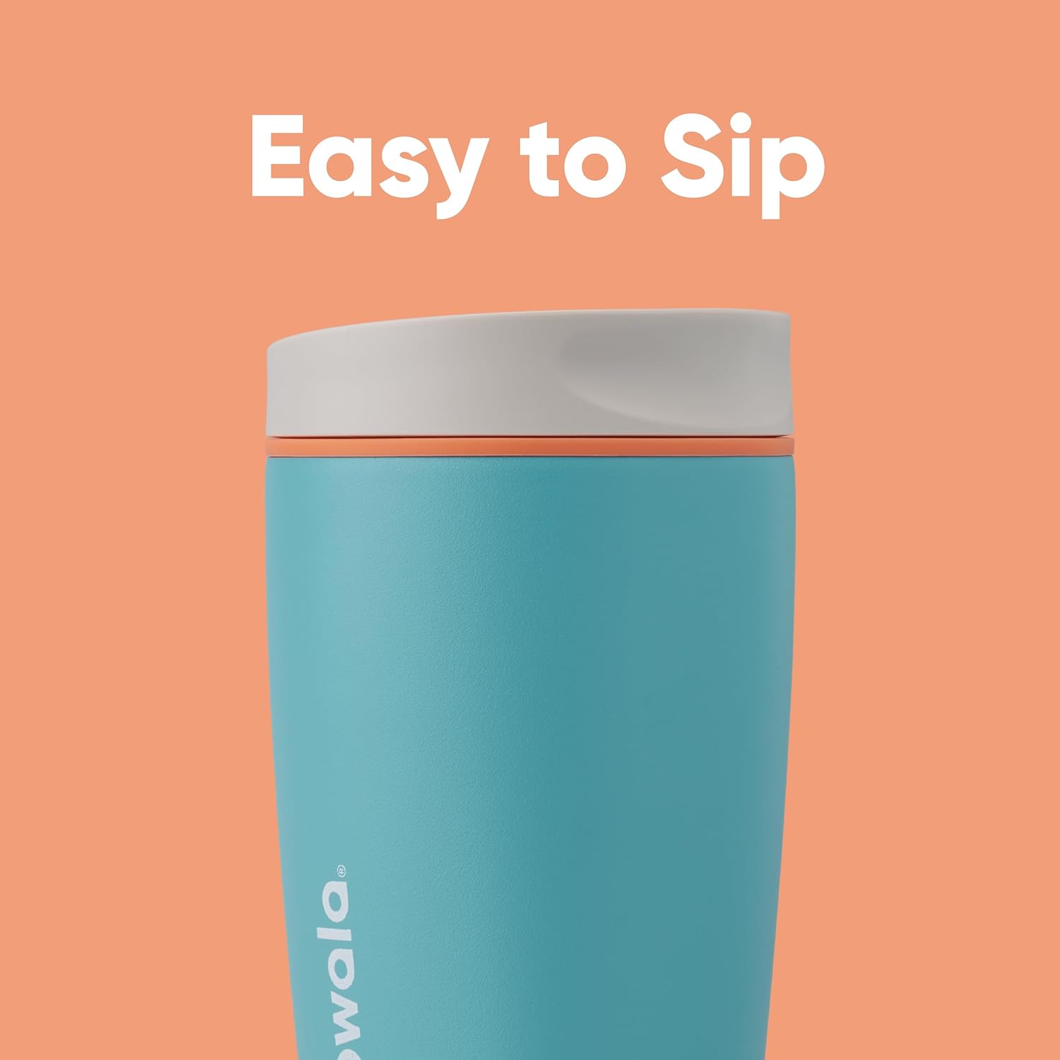 Owala SmoothSip Insulated Stainless Steel Coffee Tumbler - Reusable 12 oz Travel Mug in Beachy Breeze