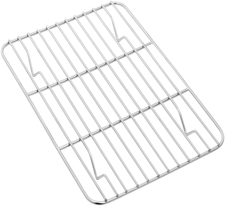 P&P CHEF Cooling Baking Rack Set of 2 - Stainless Steel Racks for Baking & Roasting | 8.6" x 6.2" Silver