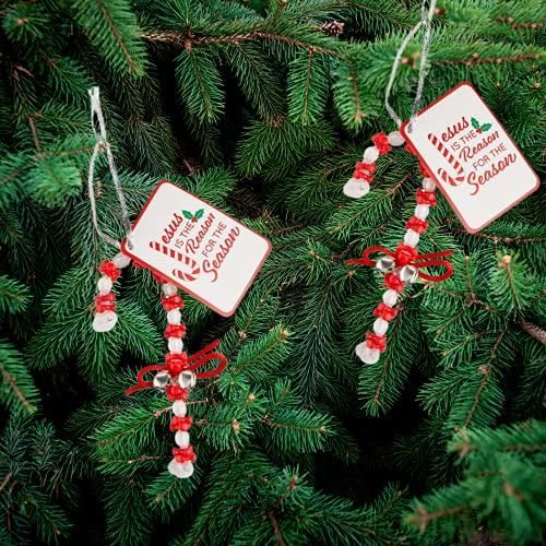 Needzo Christmas Craft Kit - Jesus is the Reason for the Season Ornaments, Pack of 24