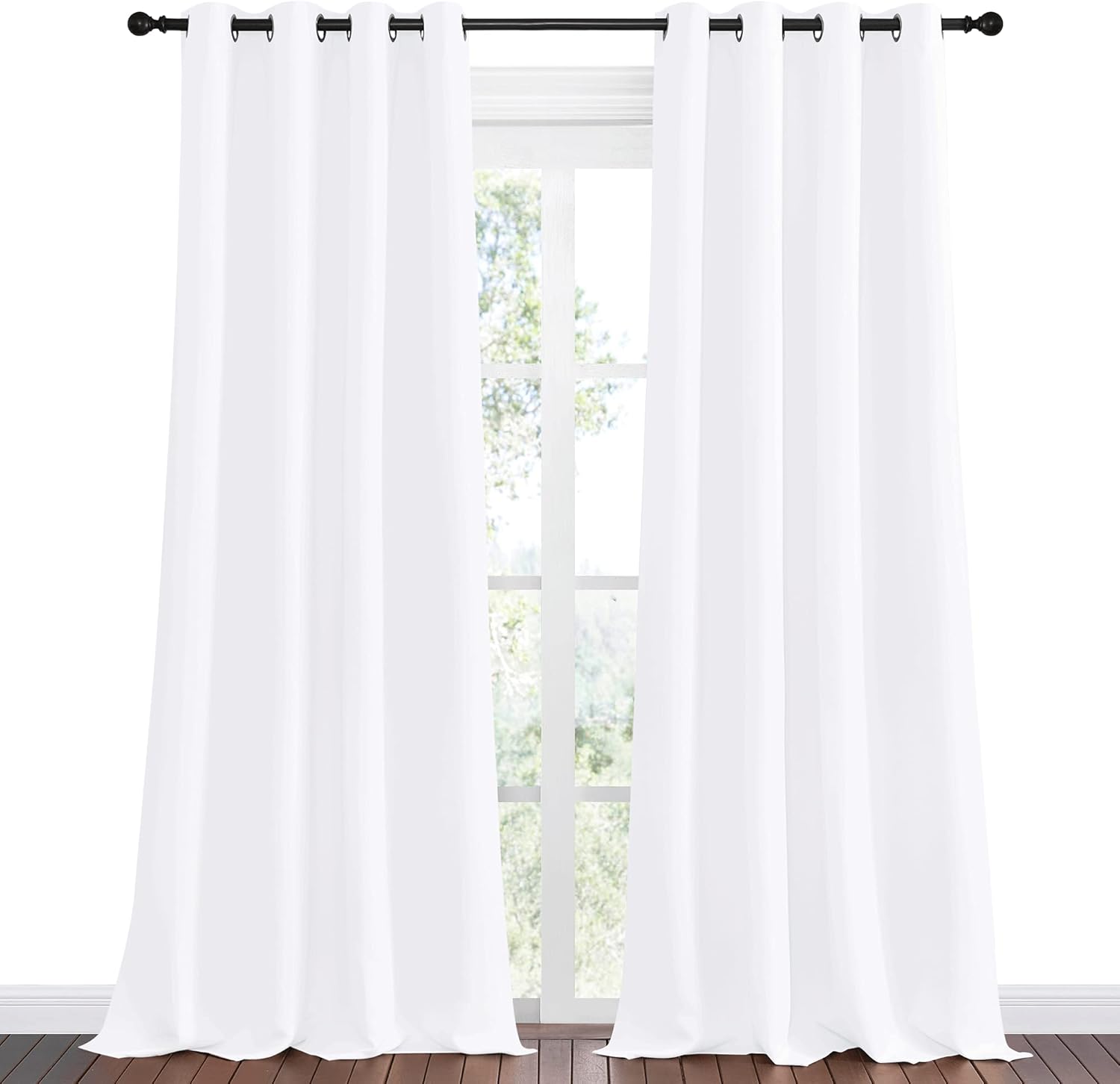 NICETOWN Blackout Curtains - Extra Long Sea Teal Drapes for Kids Room | Set of 2, 55 x 120 Inch, Thermal Insulated
