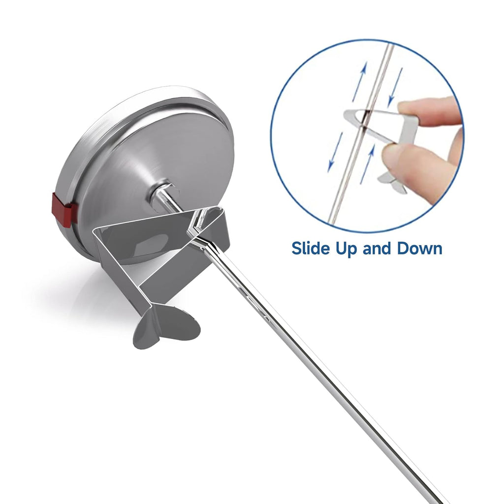 Skiennix Candy Thermometer - 2 Inch Large Dial & 9 Inch Stainless Steel Probe for Perfect Frying & Confectionery
