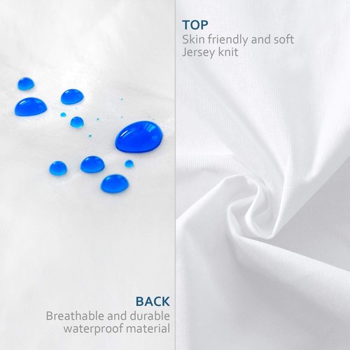 King Pillow Protector by [Brand Name] - Waterproof Zipper Encasement | 20x36 Inch, 4 Pack, White