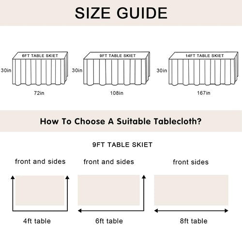JEVIX Black Tulle Table Skirt 9ft Tutu Table Skirt For Rectangle Table Birthday Party Decorations Baby Shower Girls Parties Cake Dessert Table Decorations Ruffle Table Skirting