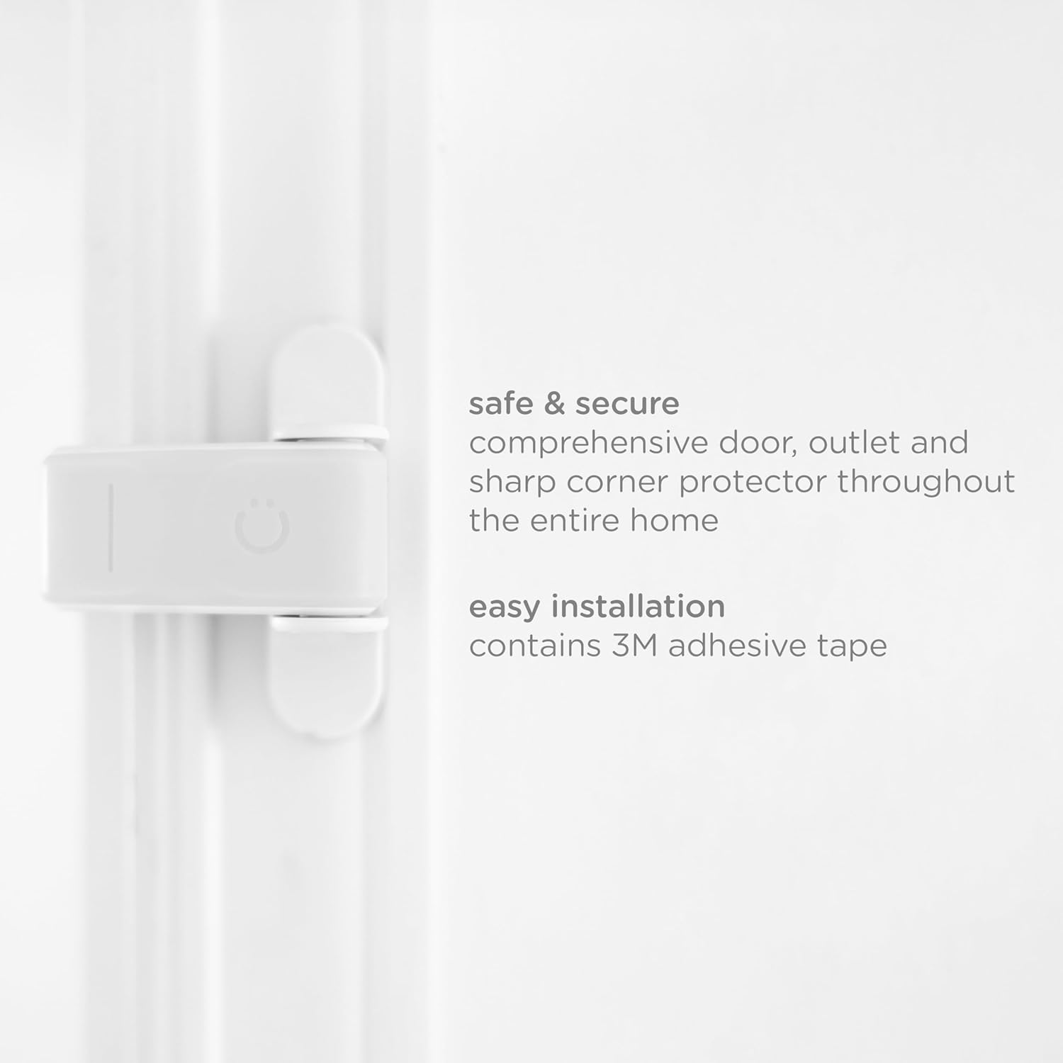 Ubbi Safety Bundle - Baby Proofing Set with 36 Outlet Covers, 16 Corner Protectors & 2 Pinch Guards | White