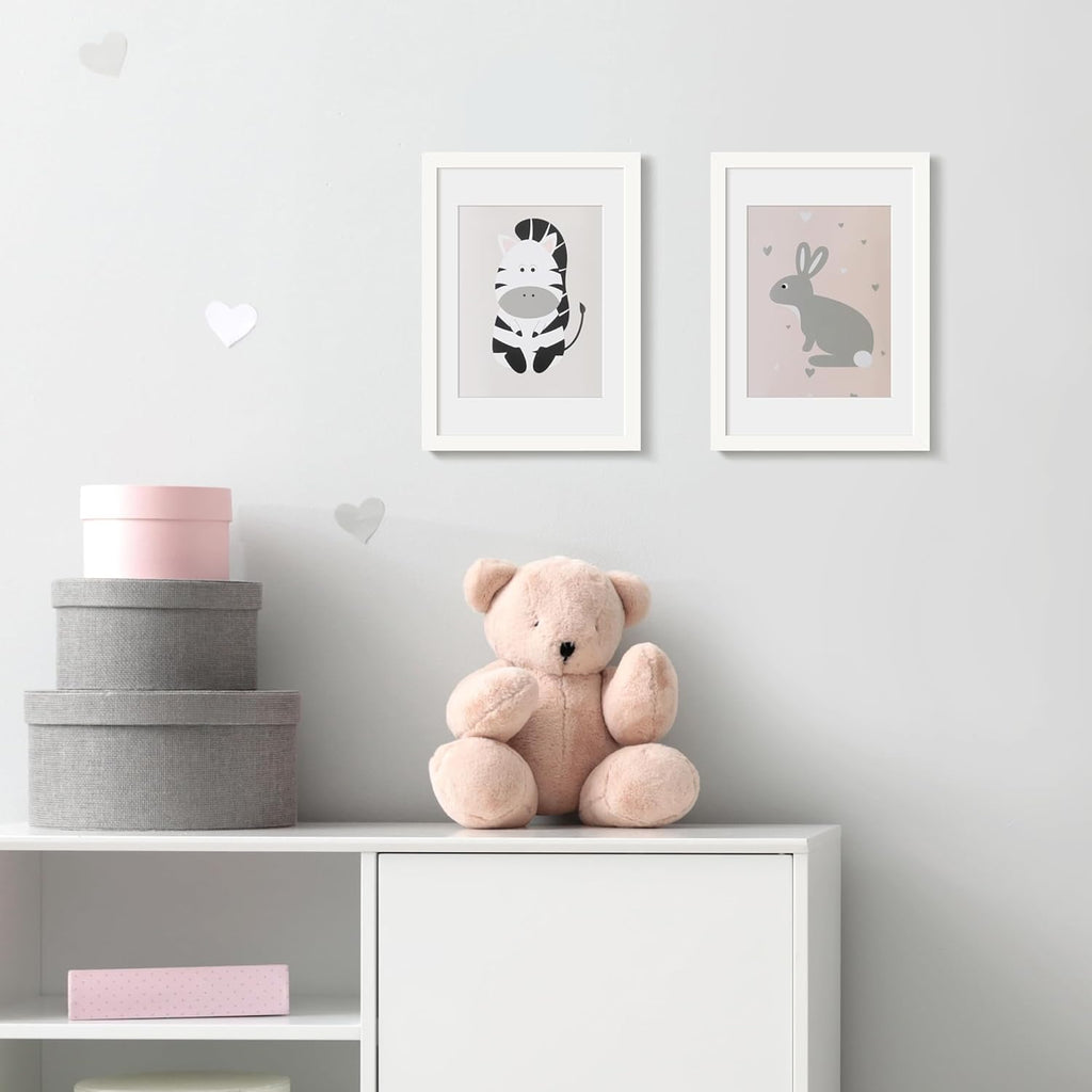 Upsimples A4 Picture Frame - Display 6x8 Photos with Mat or 8.3x11.7 Without - White, 1 Pack