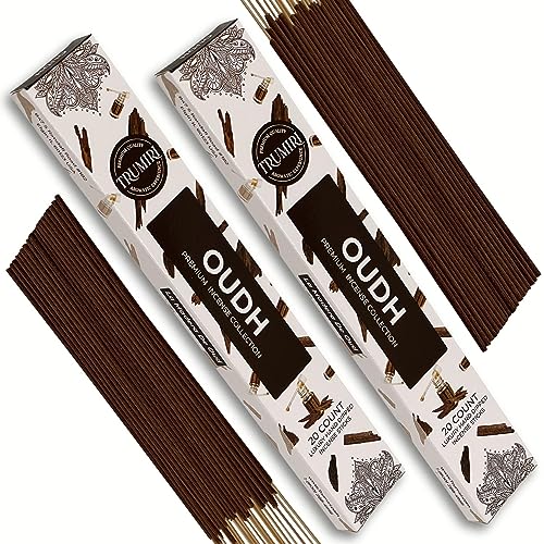 Oud Incense Sticks - Natural Agarwood Fragrance - 40 Count Pack