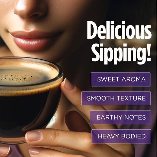 VitaCup Mushroom Coffee Grounds, with Lions Mane, Chaga, B Vitamins, D3, Boost Focus, Immunity, Memory & Clarity, Medium Dark Roast, 100% Arabica Specialty, 20oz, 52 Servings