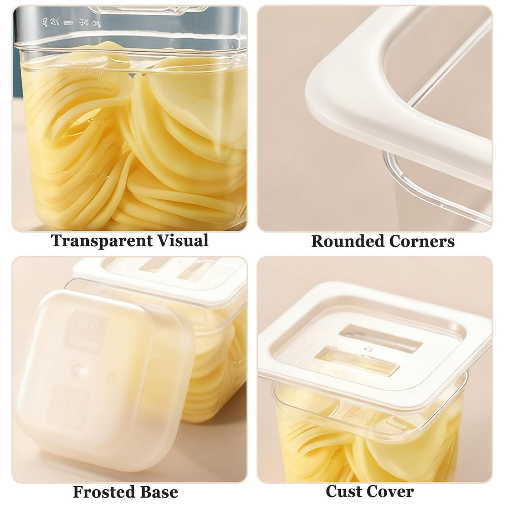 CTJ 6 Pack NSF Food Pans with Lids 1/6 Size, 6'' Deep Commercial Clear Plastic Food Storage Containers Stackable Polycarbonate Hotel Pans for Kitchen Restaurant Food Prep, Freezer-Safe