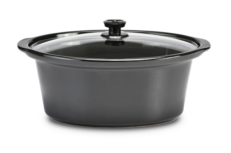 Yellowstone 7-Quart Slow Cooker by Select Brands - Food Warmer with Manual Heat Control & Removable Stoneware - Slow Cooker for Rice, Dips, Parties & More