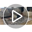 8x10 Vintage Washable Area Rug - Non-Slip Blue Rug for Living Room