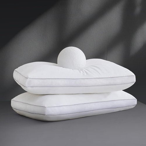 Goose Down Bed Pillows - Queen Size Set of 2 | Hotel Collection for Ultimate Comfort, 20" x 30"