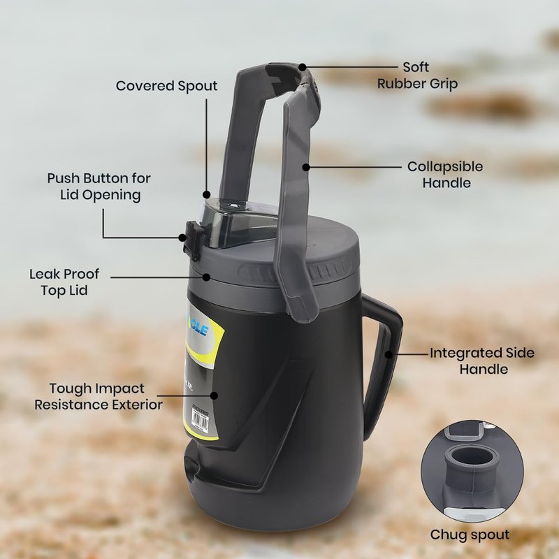 Reusable Leakproof 85oz Portable Water Jug - Ideal for Camping, Picnics, Hiking