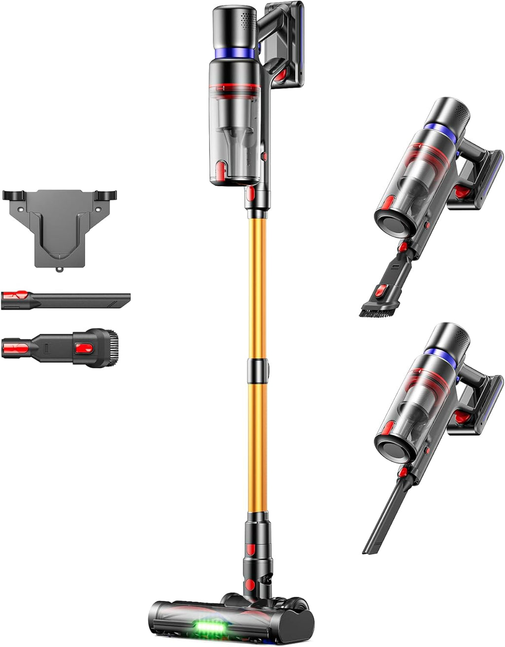 Skiennix Cordless Vacuum Cleaner - 600W Power, 70-Minute Runtime, LED Display, 1.4L Dust Cup | Ideal for Pet Hair & Hardwood Floors