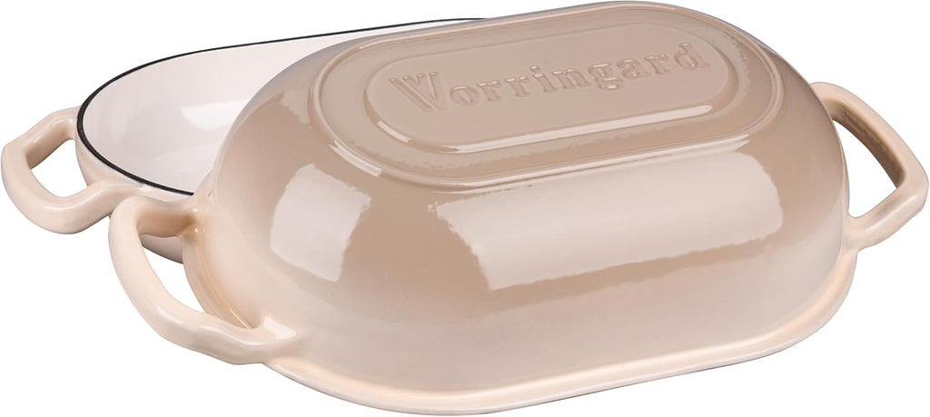 VORRINGARD Enameled Cast Iron Dutch Oven - 5QT Sourdough Bread Pan with Lid | Ideal for Homemade Baking