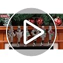 Set of 6 Christmas Stocking Holders for Mantle, Non-Slip Weighted Hooks
