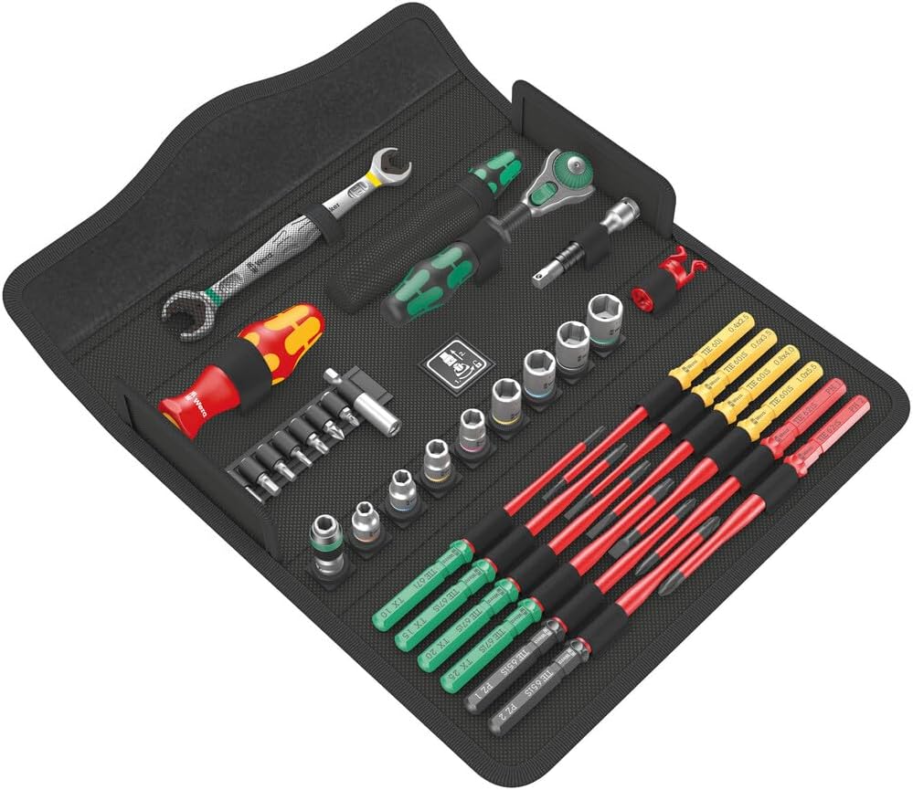 Wera 5135870001 Kraftform Kompakt W 2 Tool Set - 35-Piece Maintenance Kit for Professionals