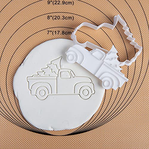 Flycalf Christmas Cookie Cutters Truck With Christmas Tree 3.5" – PLA Bakeware Molds