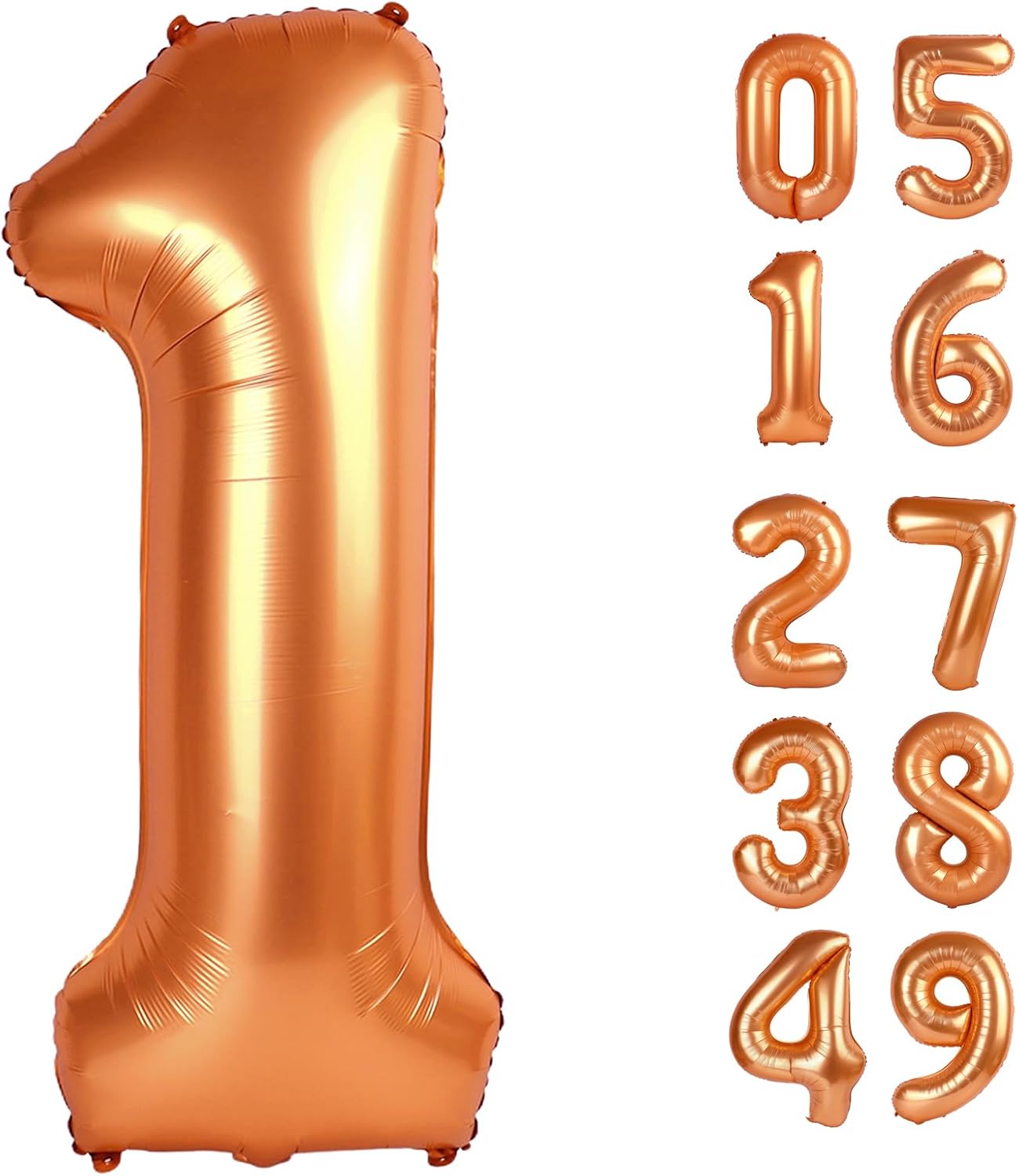 Orange 1 Balloon - 40 Inch Giant Number 1st Birthday Decoration | Perfect for First Birthdays