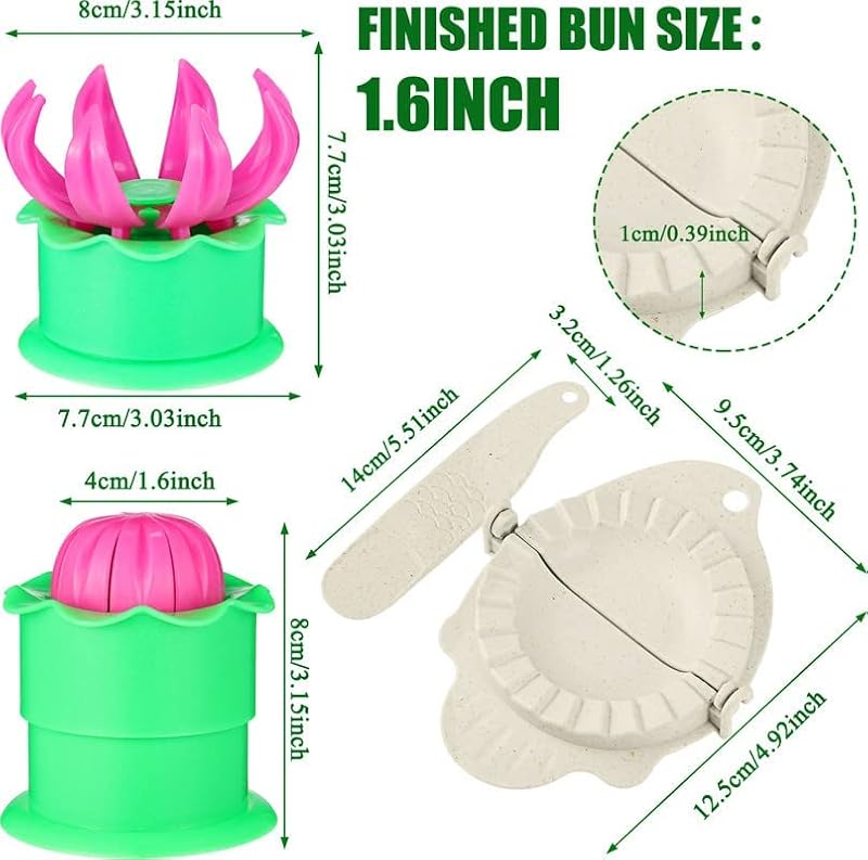 Dumpling and Steamed Bun Mold Set with Filling Spoons Kitchen Tool