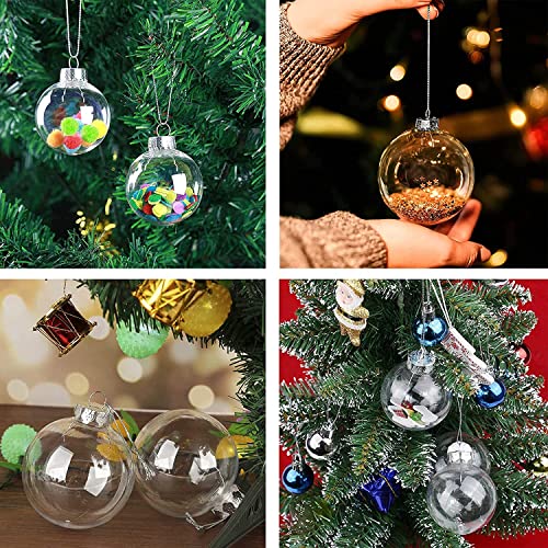 Clear Fillable Plastic Ornaments (16 Pack, 2.36 Inch) - DIY Craft Balls
