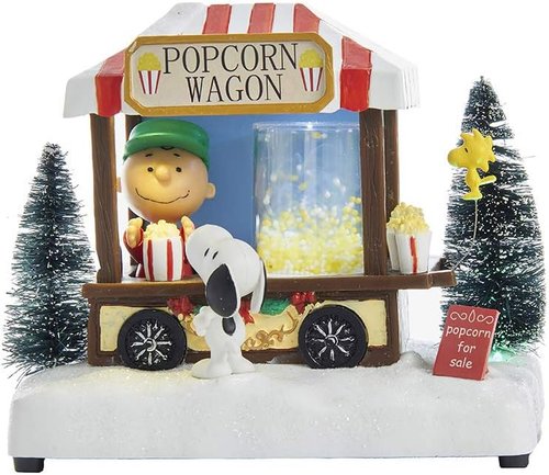 Kurt Adler 7-Inch LED Musical Table Piece - Battery-Operated Peanuts© Design for Festive Decor