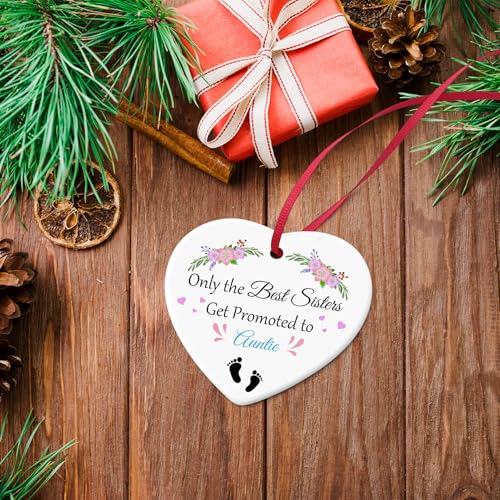 Pregnancy Announcement Christmas Ornament for Aunt - New Auntie Gift