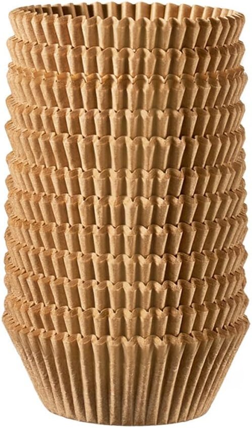 Gusto Kraft Cupcake Liners - 500Pcs Food Grade, Grease-Proof Baking Cups for Muffins & Cupcakes