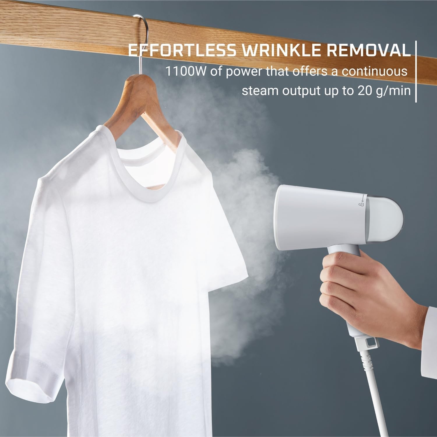 Rowenta Mini Travel Steamer - Portable Handheld Clothes Steamer, 1100 Watts, 2.3 Oz Tank, Green