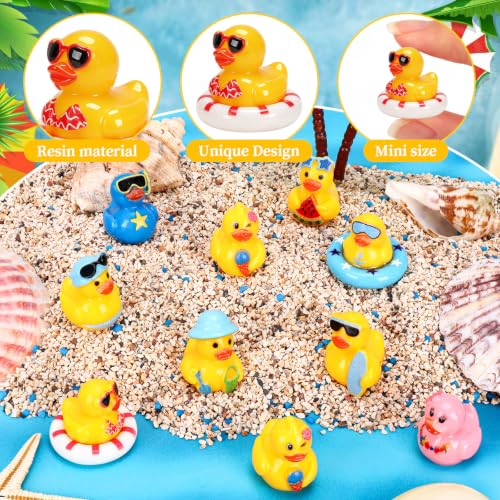 120 Mini Resin Ducks - Summer Beach Decor & Party Accessories