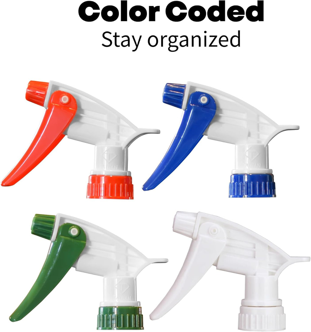 Skiennix Commercial-Grade 16 oz Spray Bottles - Perfect for Cleaning, Essential Oils & More | 4-Pack