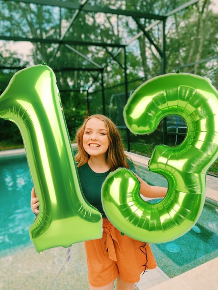 Numbers Balloon - 40 Inch Light Green 3 Balloon for Birthday Party Decor | Perfect for Three-Year-Old Celebrations